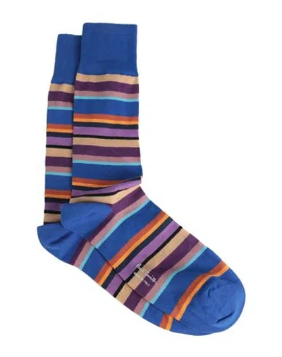 Paul Smith Man Socks & Hosiery Bright Blue Size Onesize Cotton, Polyamide, Elastane