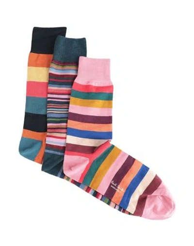 Paul Smith Man Socks & Hosiery Pink Size Onesize Cotton, Polyamide, Elastane In Multi