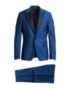 Paul Smith Man Suit Blue Size 44 Wool, Mohair Wool In Blue
