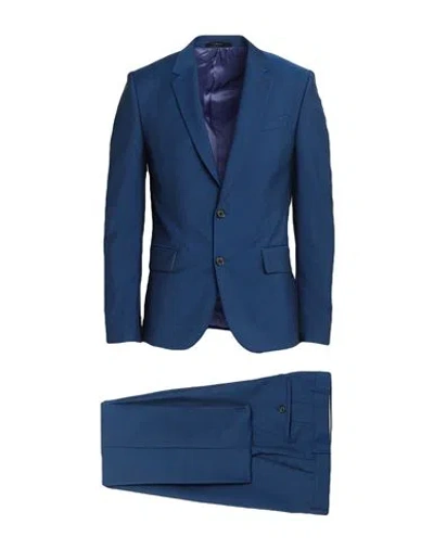 Paul Smith Man Suit Blue Size 46 Wool, Mohair Wool