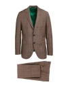 Paul Smith Man Suit Camel Size 42 Wool, Mohair Wool In Brown