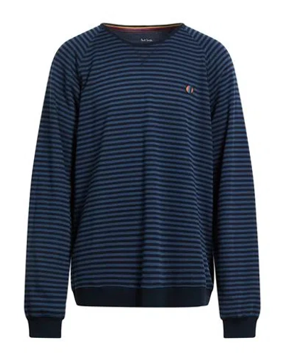 Paul Smith Man Sweatshirt Navy Size S Cotton, Modal In Blue