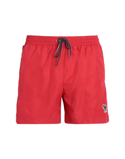 Paul Smith Man Swim Trunks Red Size Xl Recycled Polyester In Red