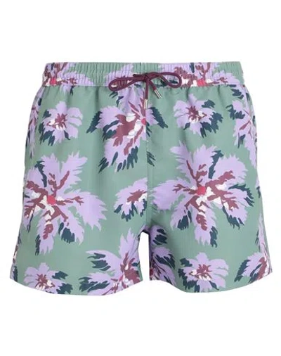 Paul Smith Man Swim Trunks Sage Green Size Xl Recycled Polyester, Polyester