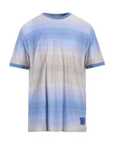 Paul Smith Man T-shirt Azure Size Xl Cotton In Blue