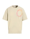 Paul Smith Man T-shirt Beige Size L Cotton In Brown
