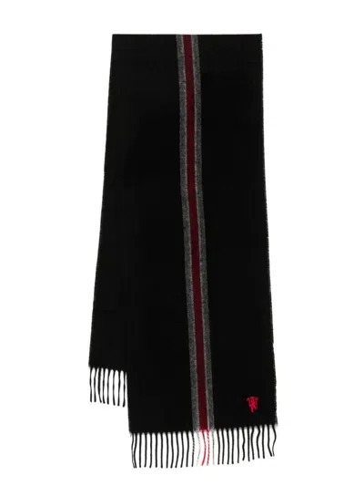 Paul Smith Manchester United Central Stripe Scarf In 黑色