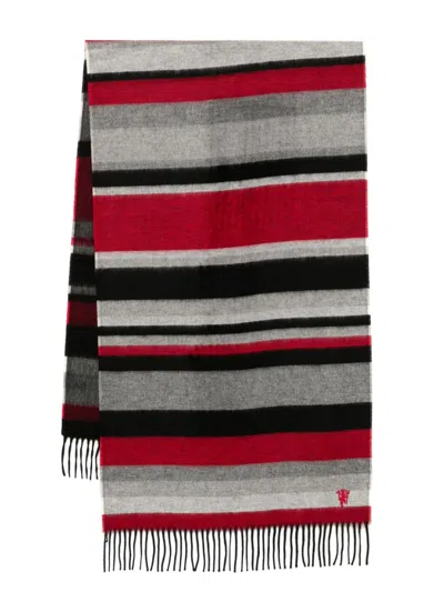 Paul Smith Manchester United Stripe Scarf In 红色