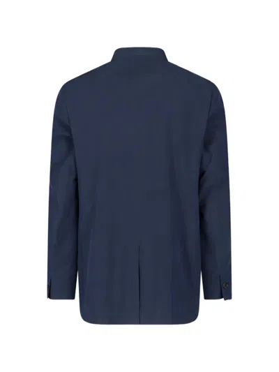 Paul Smith Mandarin-collar Coat In Black