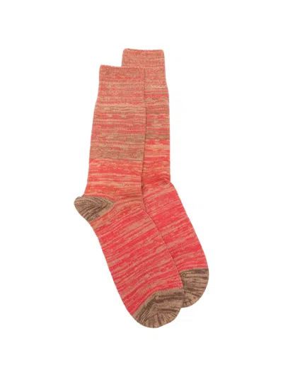 Paul Smith Marl-knit Socks In Orange