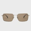 Paul Smith Matte Silver And Brown 'matheson' Sunglasses Multicolour