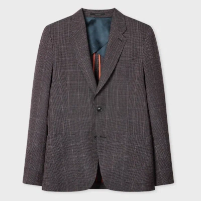 Paul Smith Mauve Check Stretch-wool Buggy-lined Blazer Purple