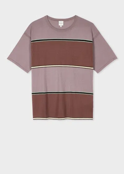 Paul Smith Mauve Stripe Knitted T-shirt Purple