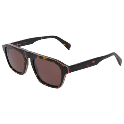 Paul Smith Mecleod Rectangle-frame Sunglasses In Brown
