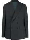 PAUL SMITH MÉLANGE-EFFECT DOUBLE-BREASTED WOOL BLAZER