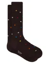 Paul Smith 2-pack Noah Signature Square Pattern Socks In Brown
