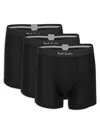 Paul Smith Men's 3-pack Logo Band Boxer Briefs In Black