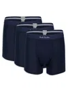 Paul Smith Men's 3-pack Logo Band Boxer Briefs In Navy