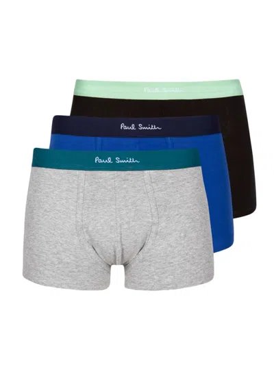 Paul Smith Contrast Logo Waistband Trunks, Pack Of 3 In Neutral