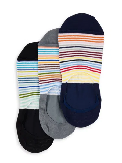 Paul Smith Men's 3-pack Striped No-show Socks