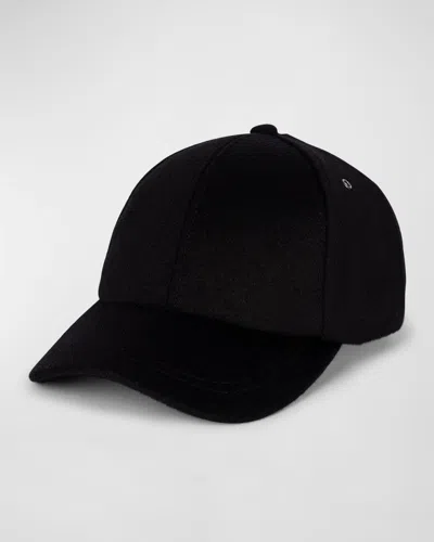 Paul Smith Men & Apos;s Wool Baseball Cap With Signature Trim In Black