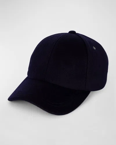 Paul Smith Men & Apos;s Wool Baseball Cap With Signature Trim In Black