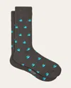Paul Smith Grey Cotton 'duck' Socks In Slate