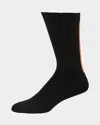 Paul Smith Men's Artist Stripe Crew Socks In Black