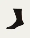 Paul Smith Men's Artist Stripe Crew Socks In Black