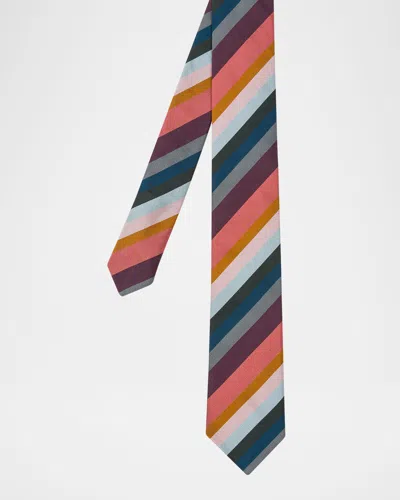 PAUL SMITH MEN'S ARTIST STRIPE SILK TIE