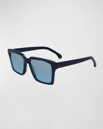 Paul Smith Edison 55mm Square Sunglasses In Blue
