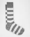 Paul Smith Men's Barry Thick Stripe Crew Socks In Black