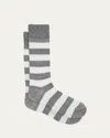 Paul Smith Men's Barry Thick Stripe Crew Socks In Black