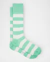 Paul Smith Men's Barry Thick Stripe Crew Socks In Green