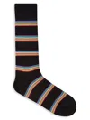 Paul Smith Navy Block 'signature Stripe' Socks Blue In Black