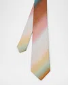 Paul Smith Multicolour 'smith Stripe' Ombre Tie In Multi