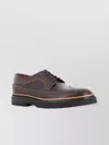 Paul Smith Bordeaux High-shine Leather 'count' Brogues Red In Brown