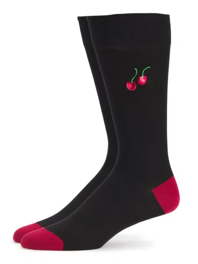 Paul Smith Men's Cherry Knit Socks In Black