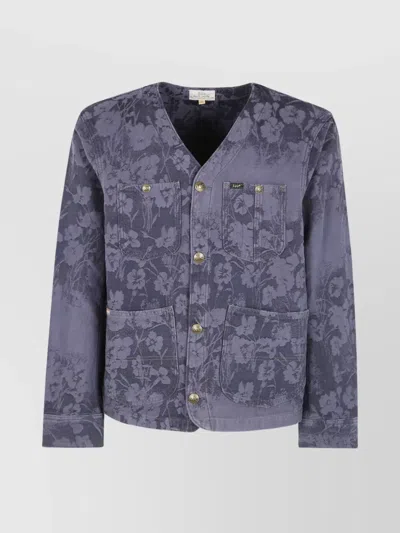 Paul Smith Men's Collarless Chore Jacket In Blue