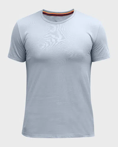 Paul Smith Men's Cotton Crewneck T-shirt In Light Blue