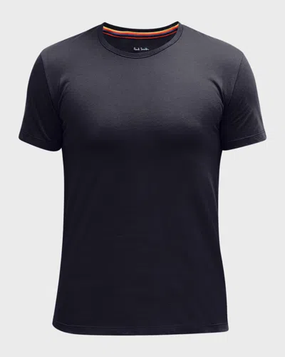 Paul Smith Men's Cotton Crewneck T-shirt In Navy
