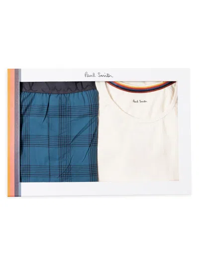 Paul Smith Men's Cotton Long-sleeve Pajamas In Multi