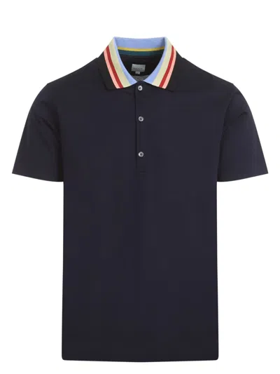 Paul Smith Men's Cotton Polo T-shirt In Blue