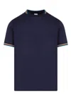 Paul Smith Signature Stripe Trim T-shirt In Blue