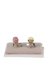 Paul Smith Men Cufflink Icecone In Gold