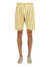 Paul Smith Striped Shorts In Yellow