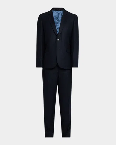 Paul Smith Men's Donegal Tailored Two-button Suit In Black