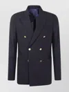 Paul Smith Men's Double-breasted Jacket Featuring Button Detailing In Blue