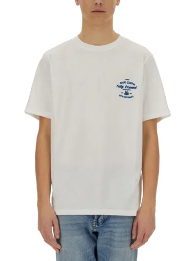 Paul Smith Men Espresso Bar Print T-shirt In White