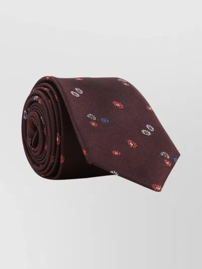 PAUL SMITH MEN'S FLORAL PATTERN SILK TIE
